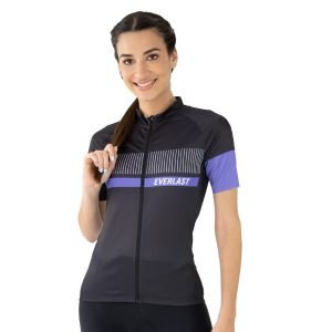 Camiseta De Ciclismo Negro Con Purpura Everlast