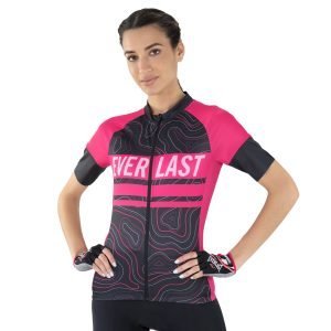 Camiseta De Ciclismo Negro Con Rosado Everlast